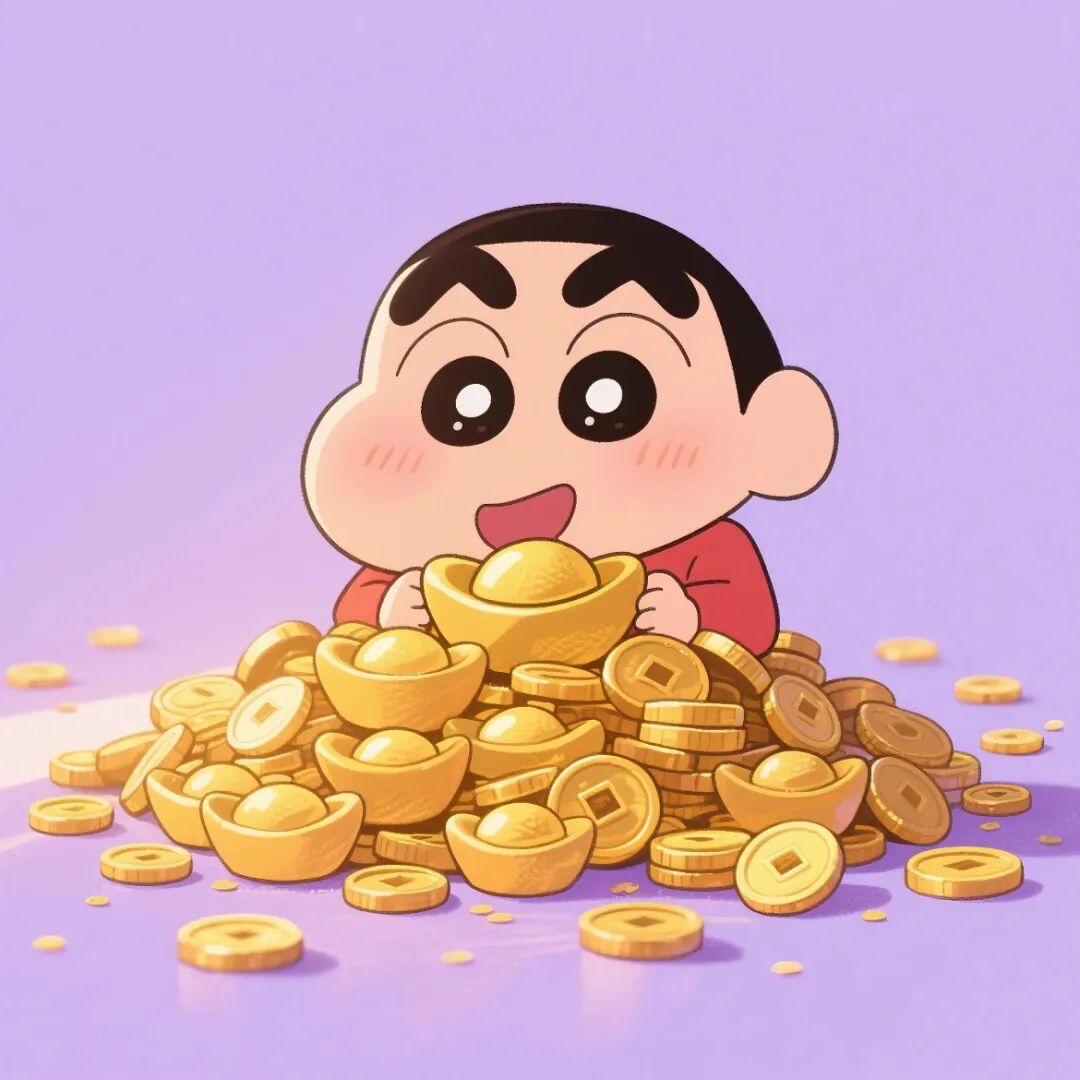 敲可耐小新头像｜小孩子才喜欢生气，成年人更喜欢生钱