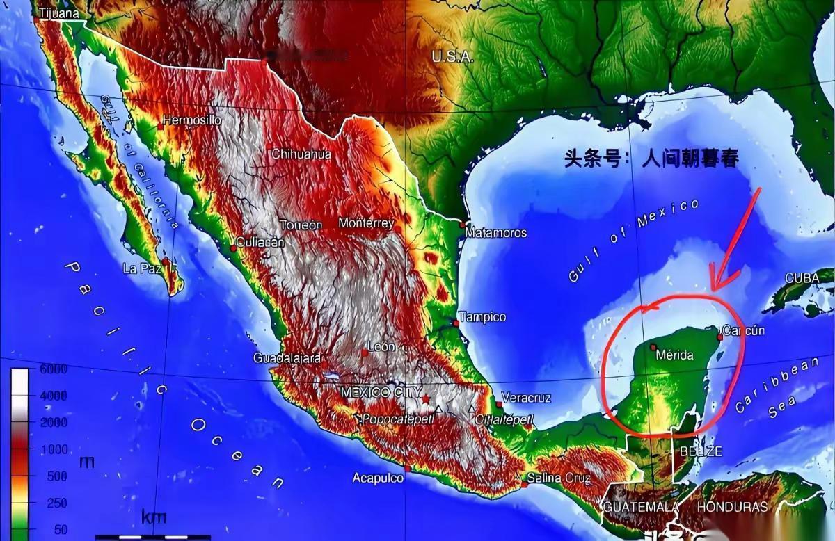 摊开墨西哥的地图，你会发现一件怪事。超过70%的墨西哥人，足足1亿人，死活都要挤