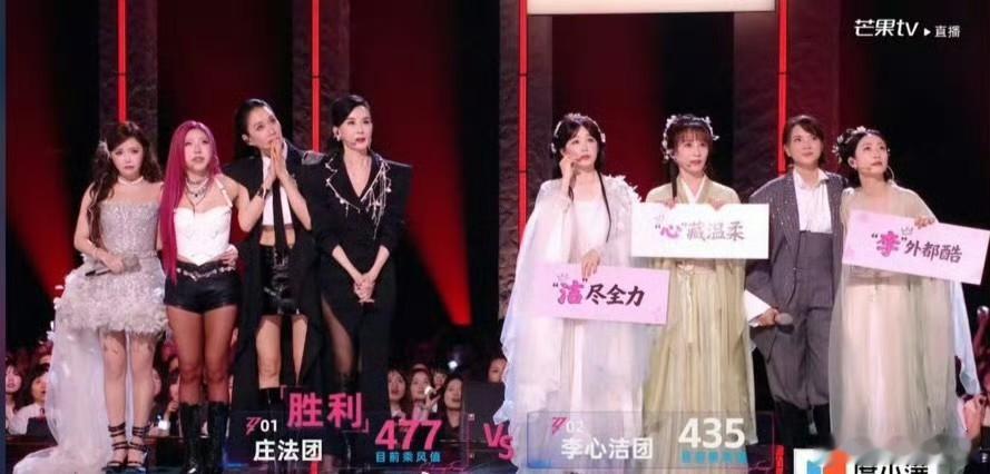 庄法团晋级 在《乘风2026》二公直播的上半场竞演中，庄法团凭借舞台《恋我癖》以