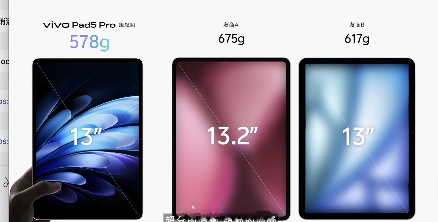 所以vivo这次的平板主打轻薄咯，友商都是谁[挤眼] ​​​