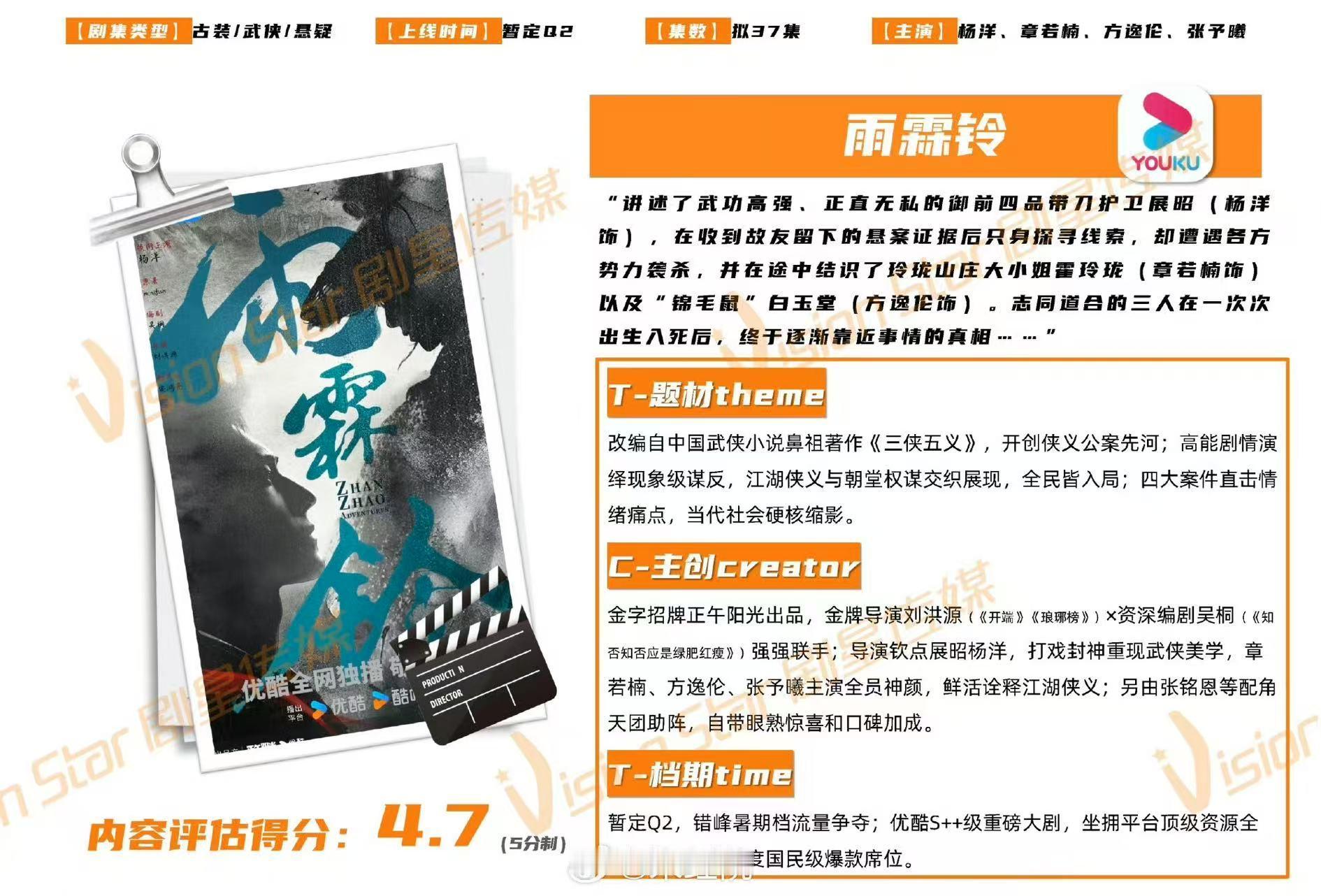 杨洋雨霖铃招商雨霖铃播前招商雨霖铃播前招商，来了，