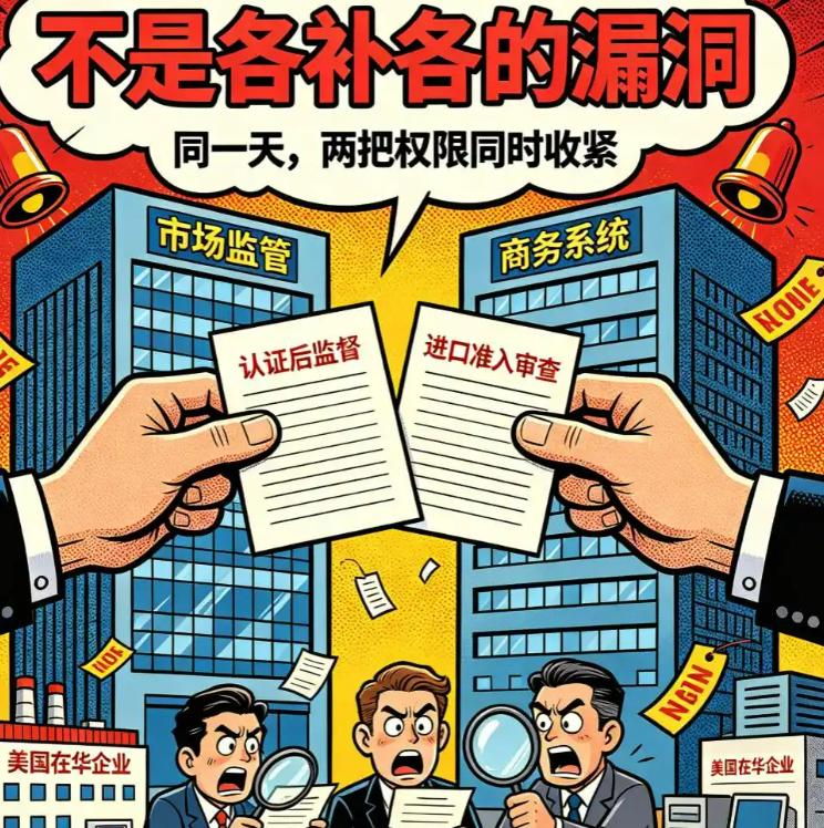 认证这张牌，中国终于打出来了。
 
8月5日，国家认监委发了条不长的消息：暂停C