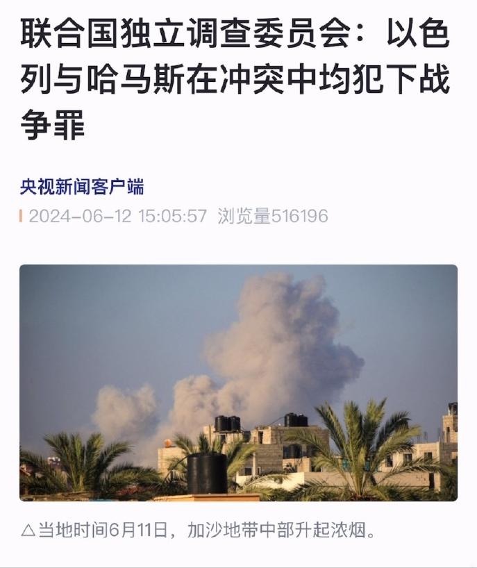 当地时间6月12日，联合国的一个独立调查委员会正式发布调查报告称，IDF军队与哈