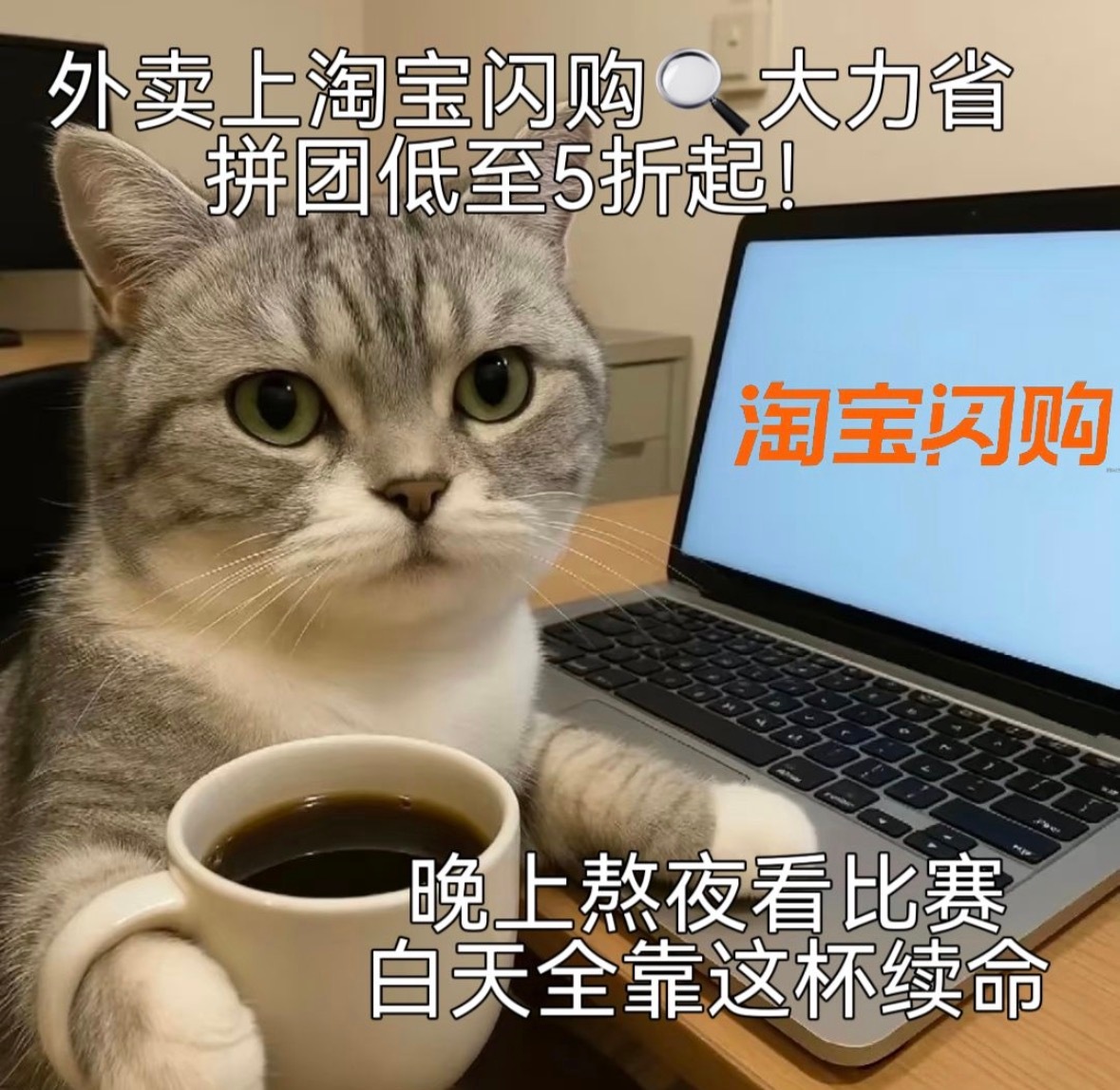 看球上淘宝闪购点外卖更优惠赛场看点拉满，Labubu搭配马宁太有梗啦！熬夜看球饿