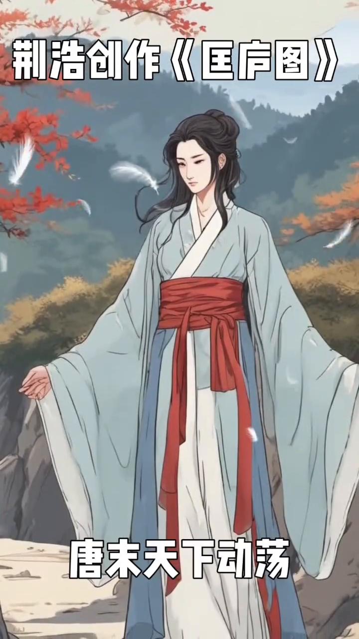 荆浩创作《匡庐图》。
唐末乱世，战火纷飞，无数文人避世山林。画家荆浩就在这样的时