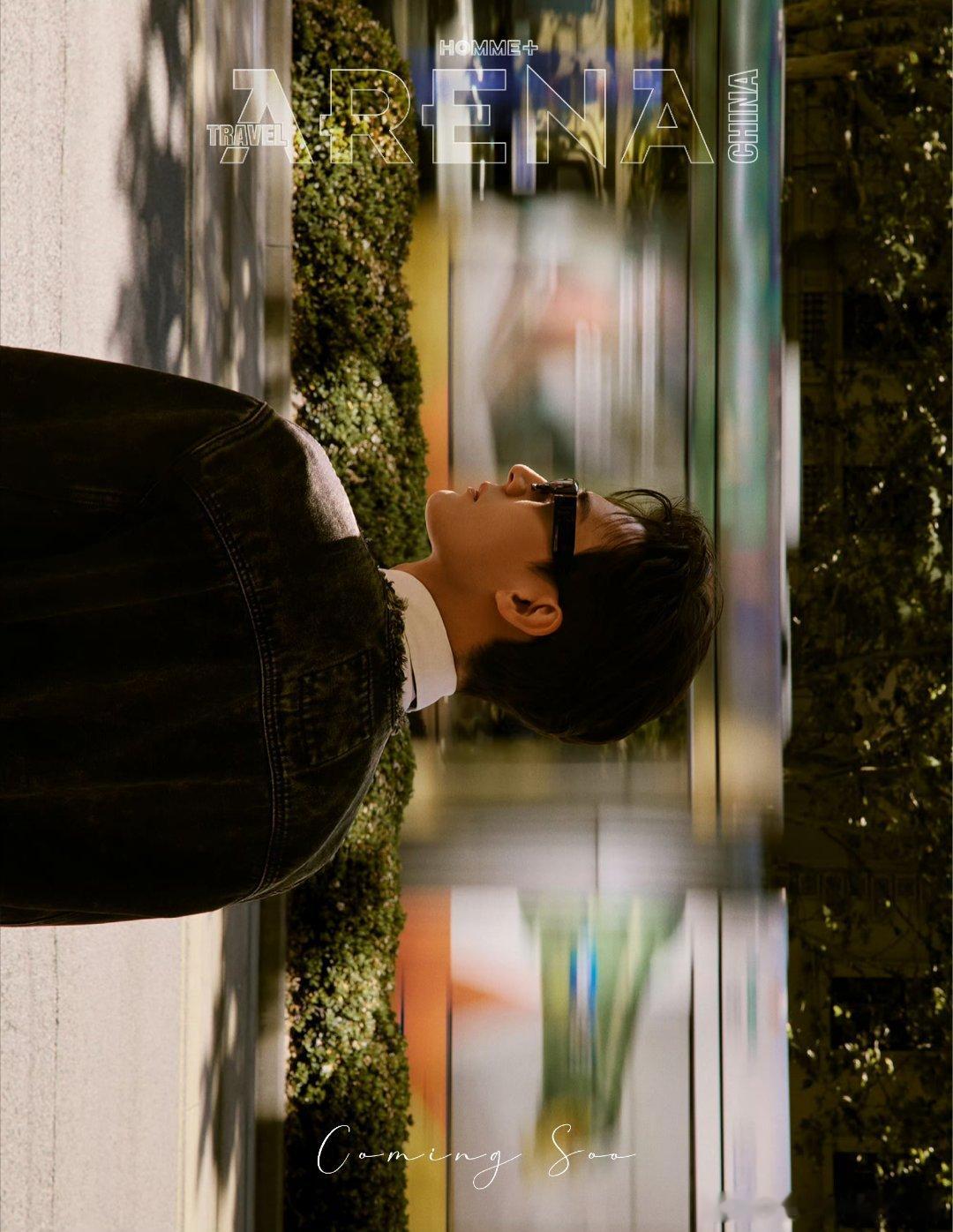 刘学义 Arena Homme+杂志封面预告，是去澳大利亚拍的，欣赏沿途好风光