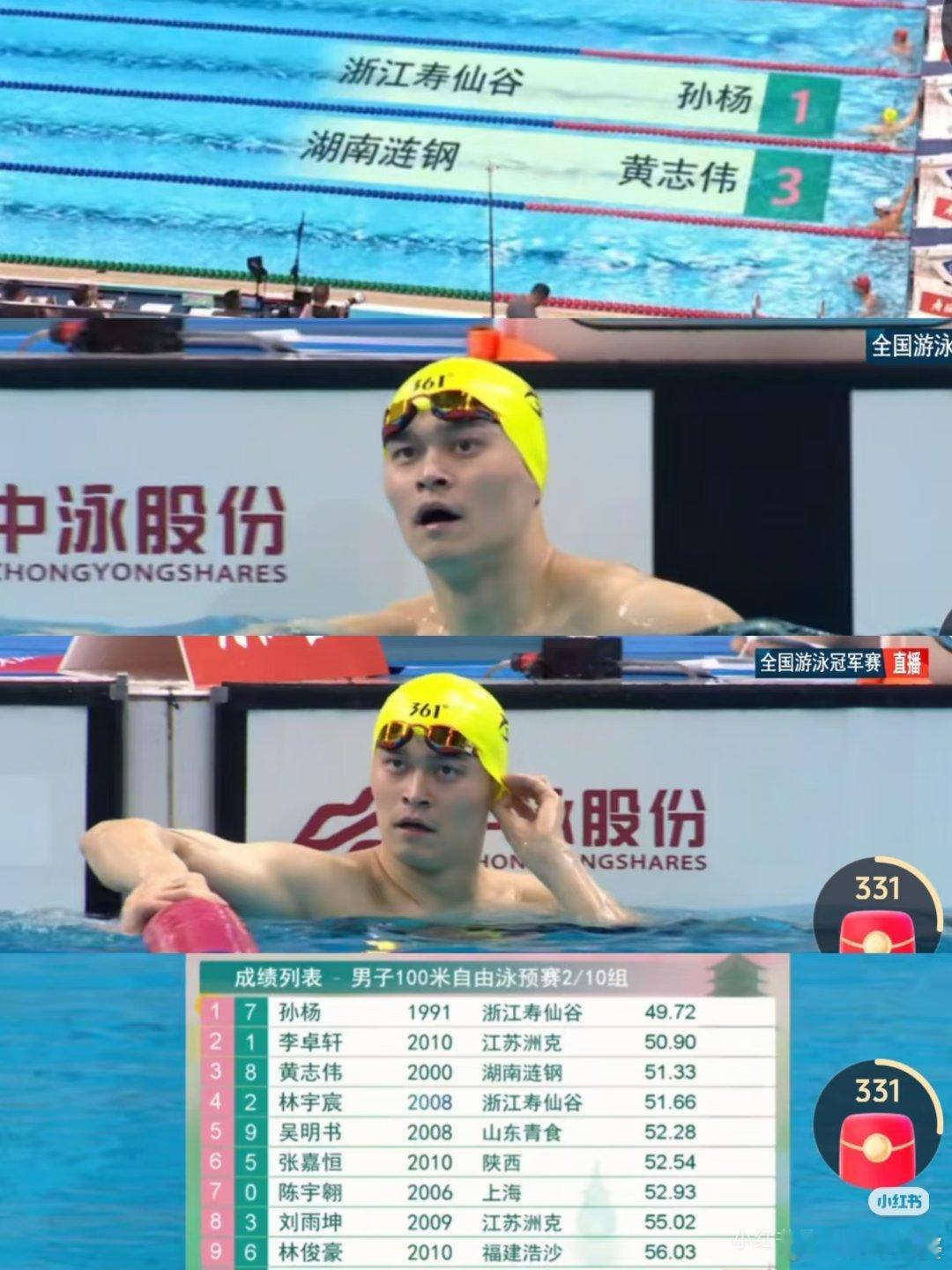 孙杨好久不见的800自从伦敦到里约，他用3枚奥运金牌书写中国泳坛传奇；从800自