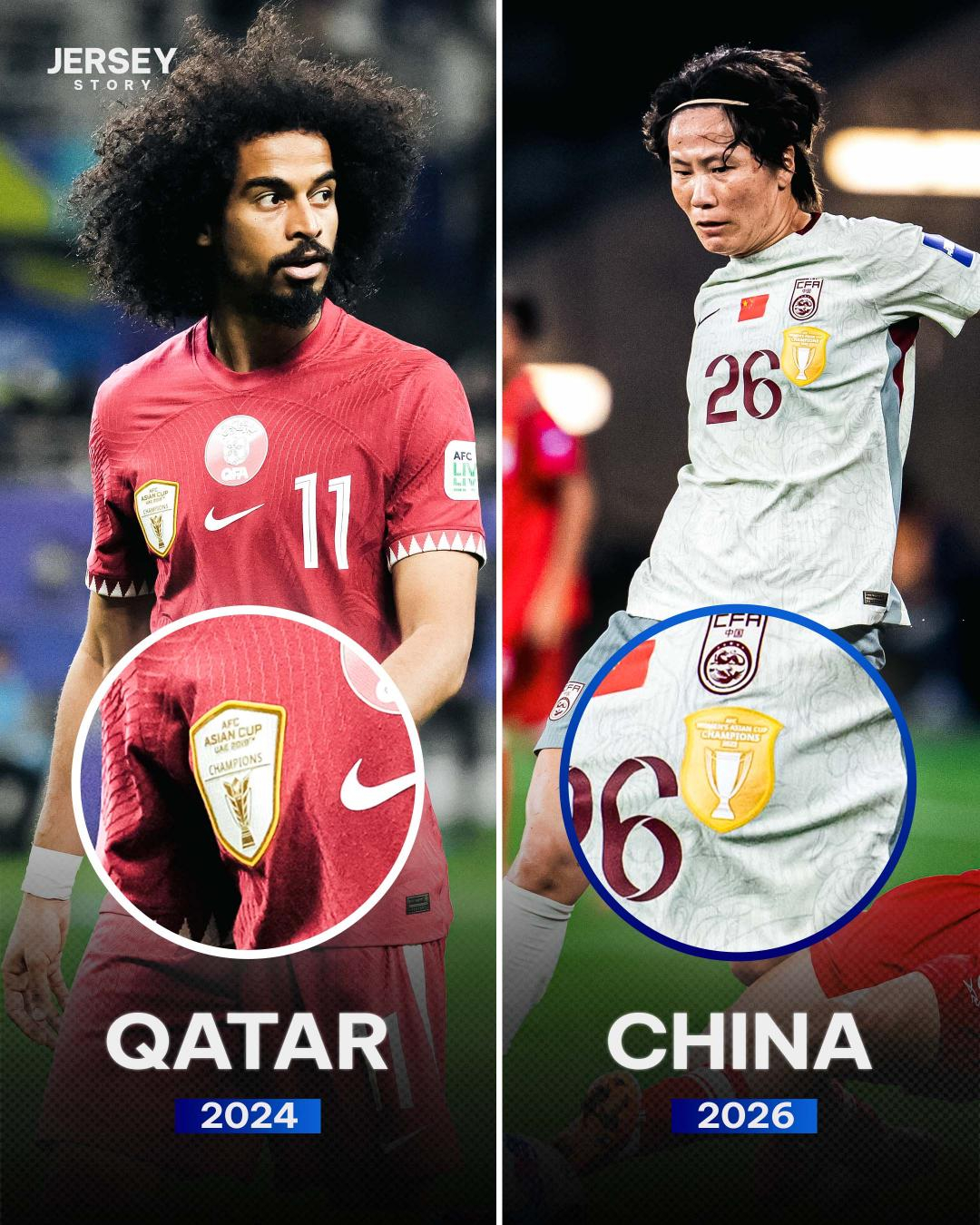 卫冕冠军盾印的都很尴尬，但卡塔尔这件确实没有更好的地方了。球衣资讯贤聊球衣