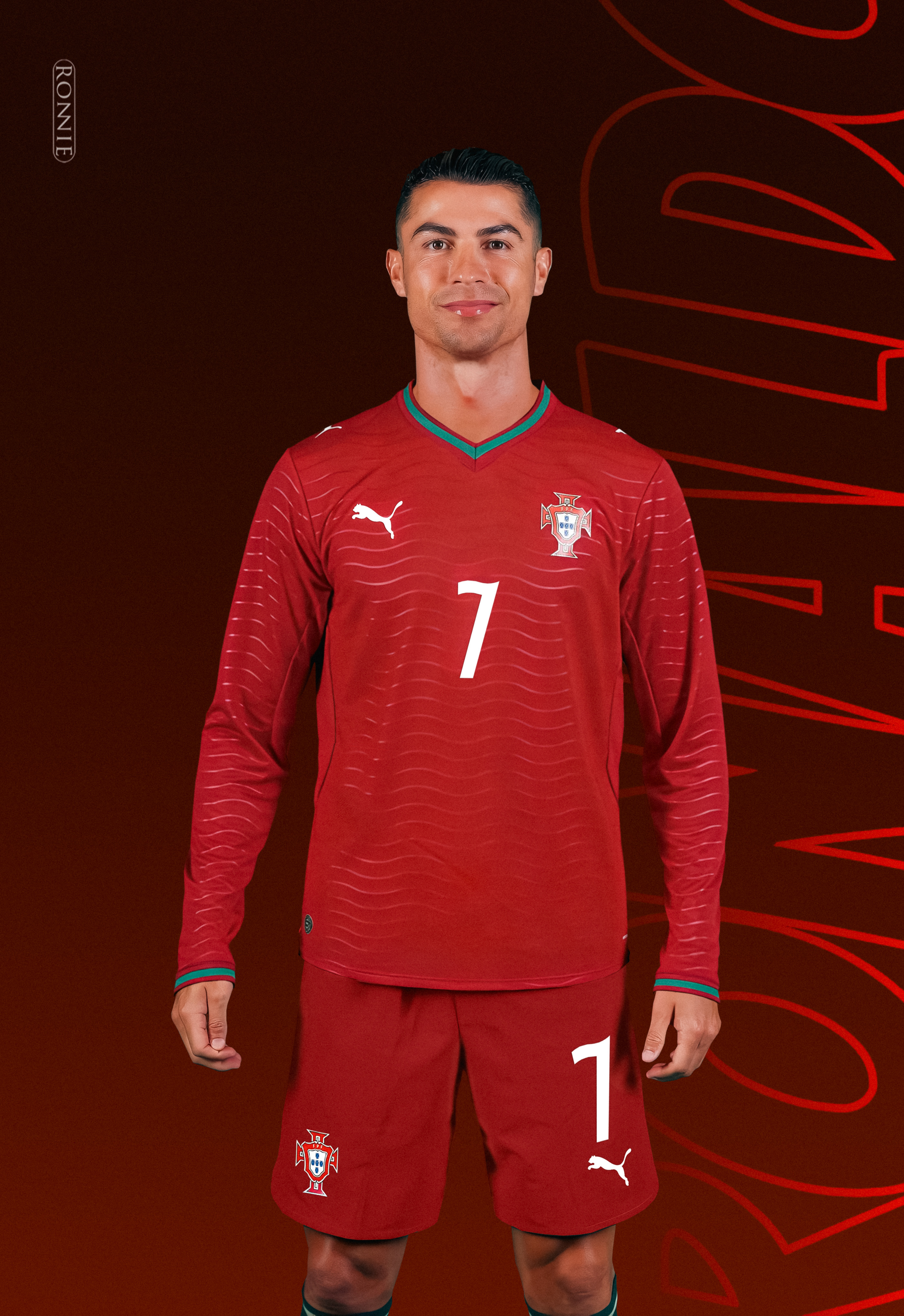 世界杯抽签 🛑发布一张自制罗哥2026世界杯定妆照C罗日常C罗