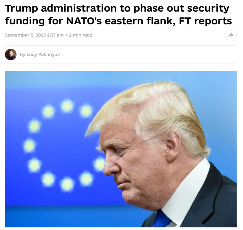 英媒称，特朗普政府将逐步取消对北约东翼的安全资助英国《金融时报》表示，特朗普政府