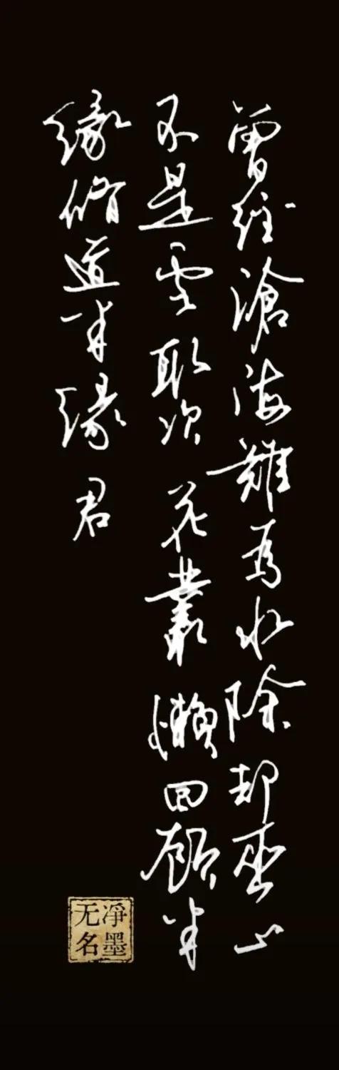 曾经沧海难为水，
除却巫山不是云。
取次花丛懒回顾，
半缘修道半缘君。
黑白反差