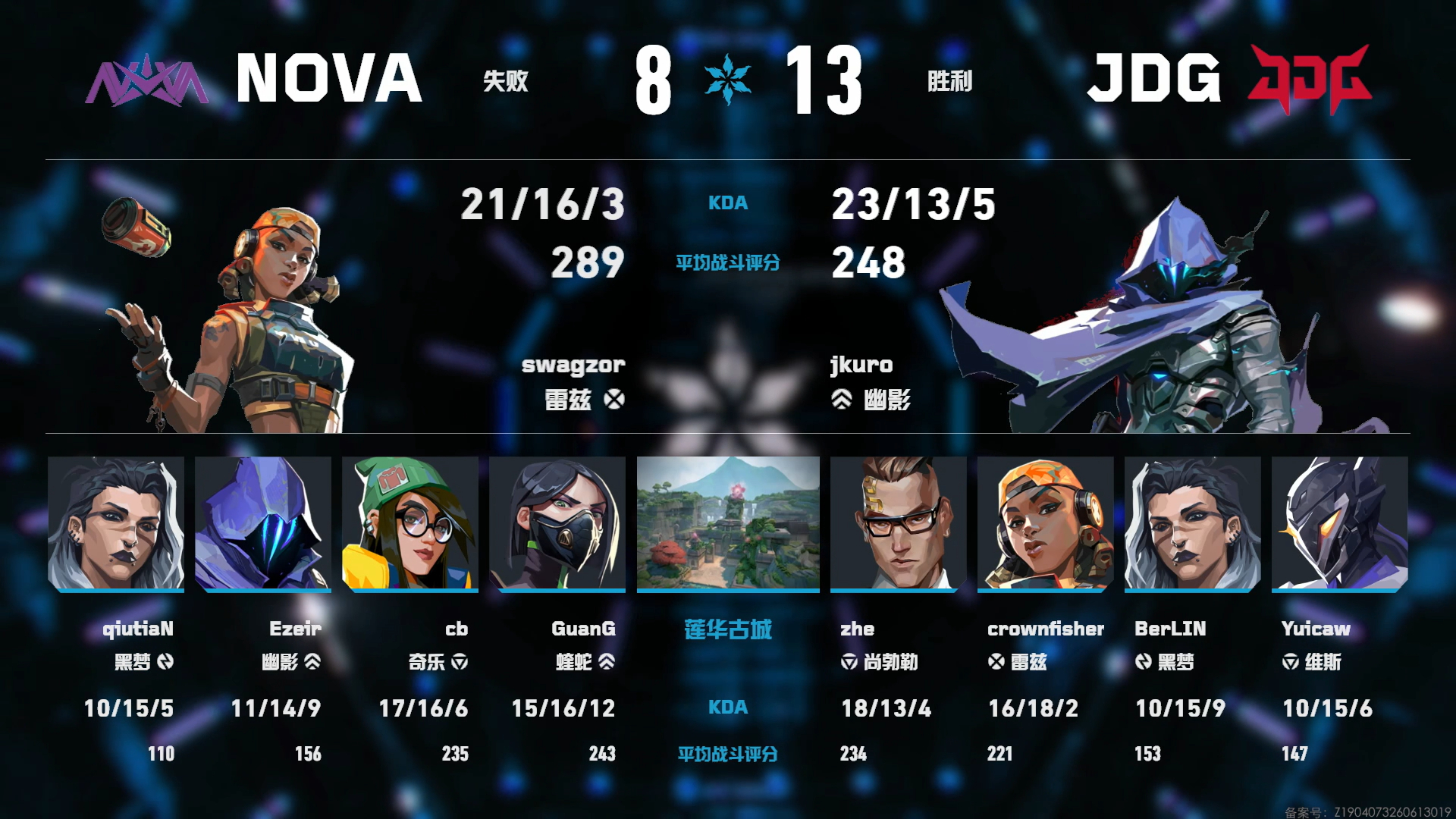 赛事战报｜2026VCTCN第二赛段 JDG vs NOVA BO3 第二局➣比