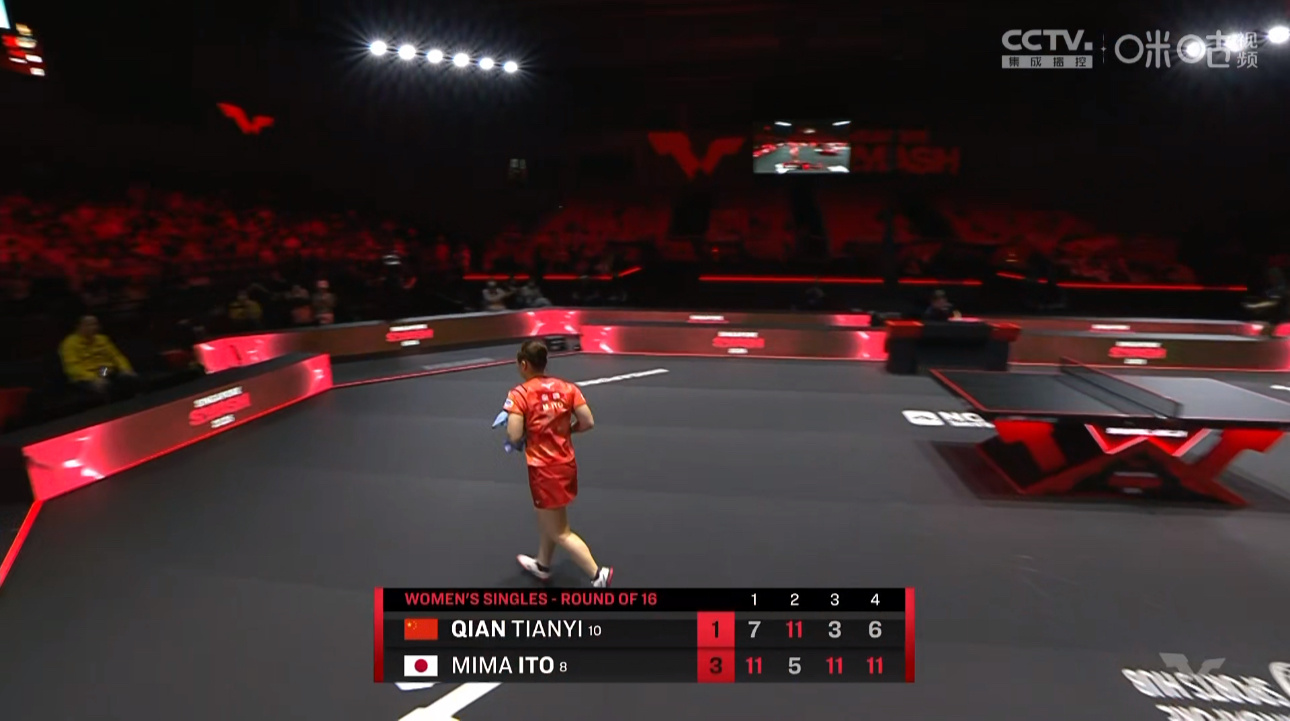 钱天一1比3伊藤美诚止步WTT新加坡大满贯女单第三轮伊藤美诚连续4站大满贯跻身单