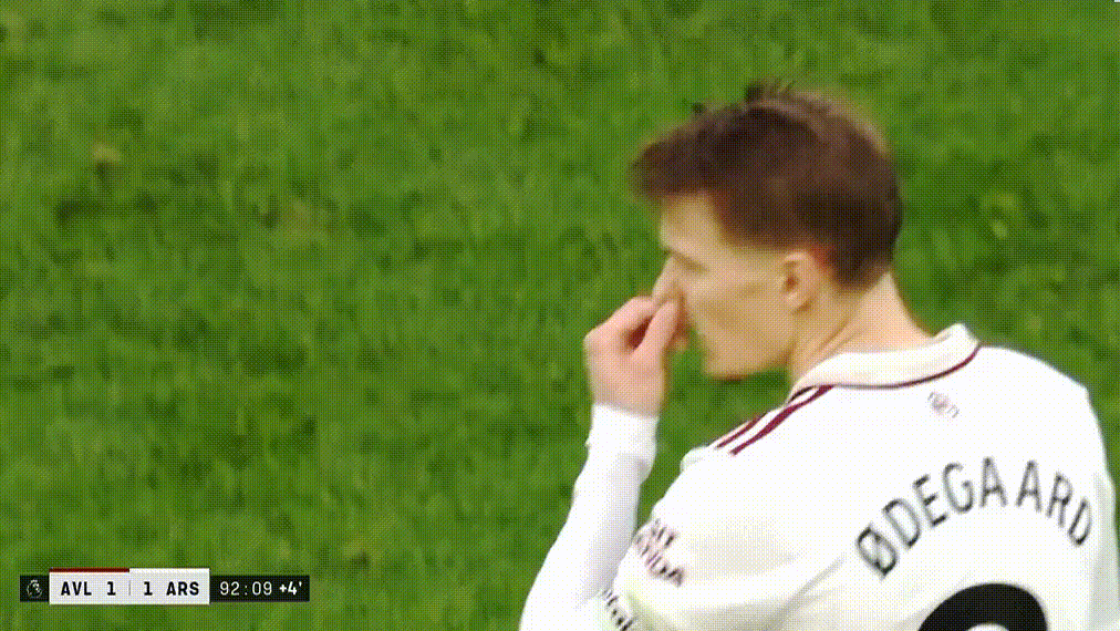 电视转播机构评选阿斯顿维拉vs阿森纳 全场最佳球员——厄德高英超联赛 阿森纳