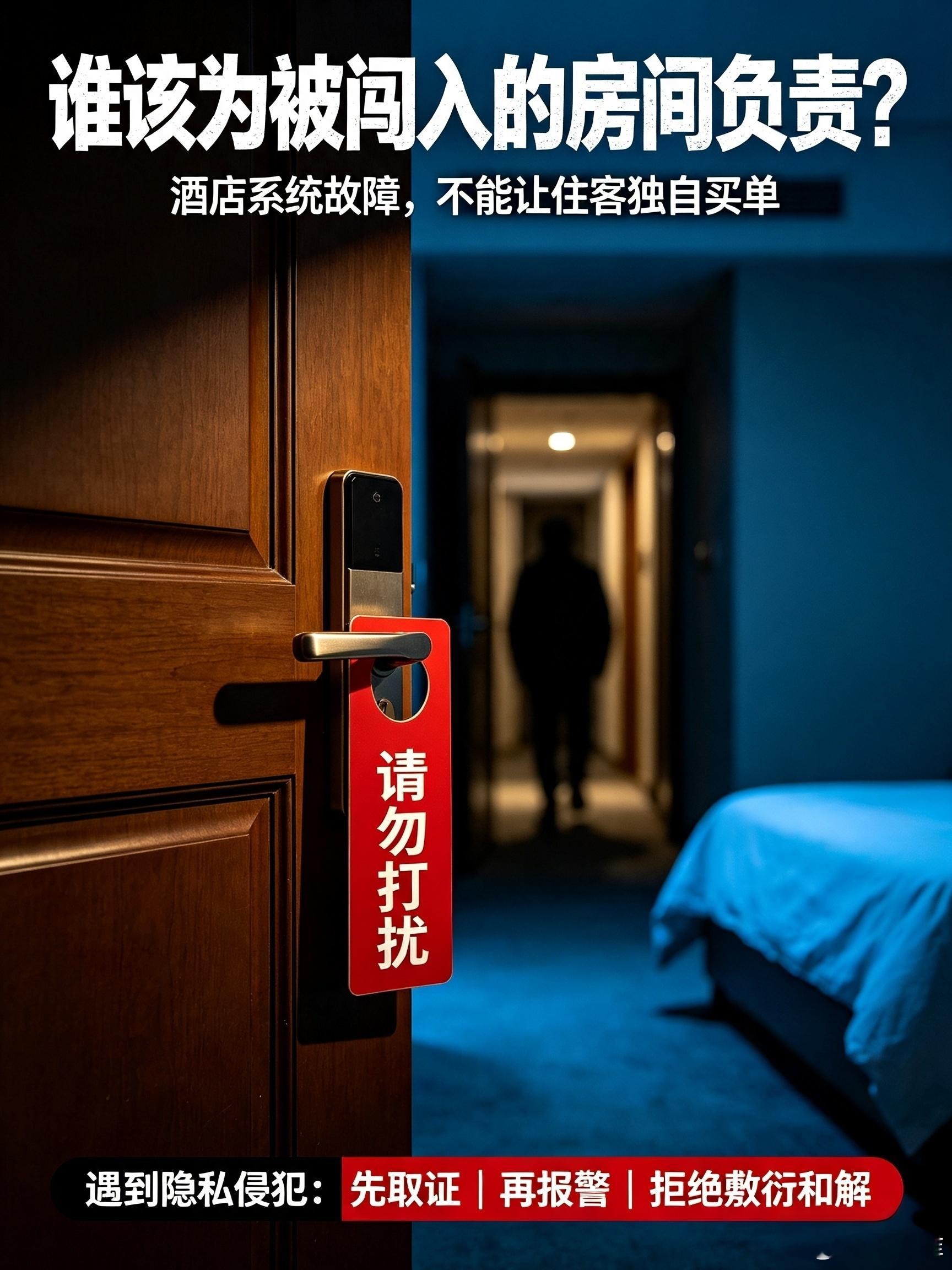 情侣裸睡遭陌生人闯入酒店拒道歉情侣深夜裸睡，房门被陌生人两次刷开，隐私彻底暴露，
