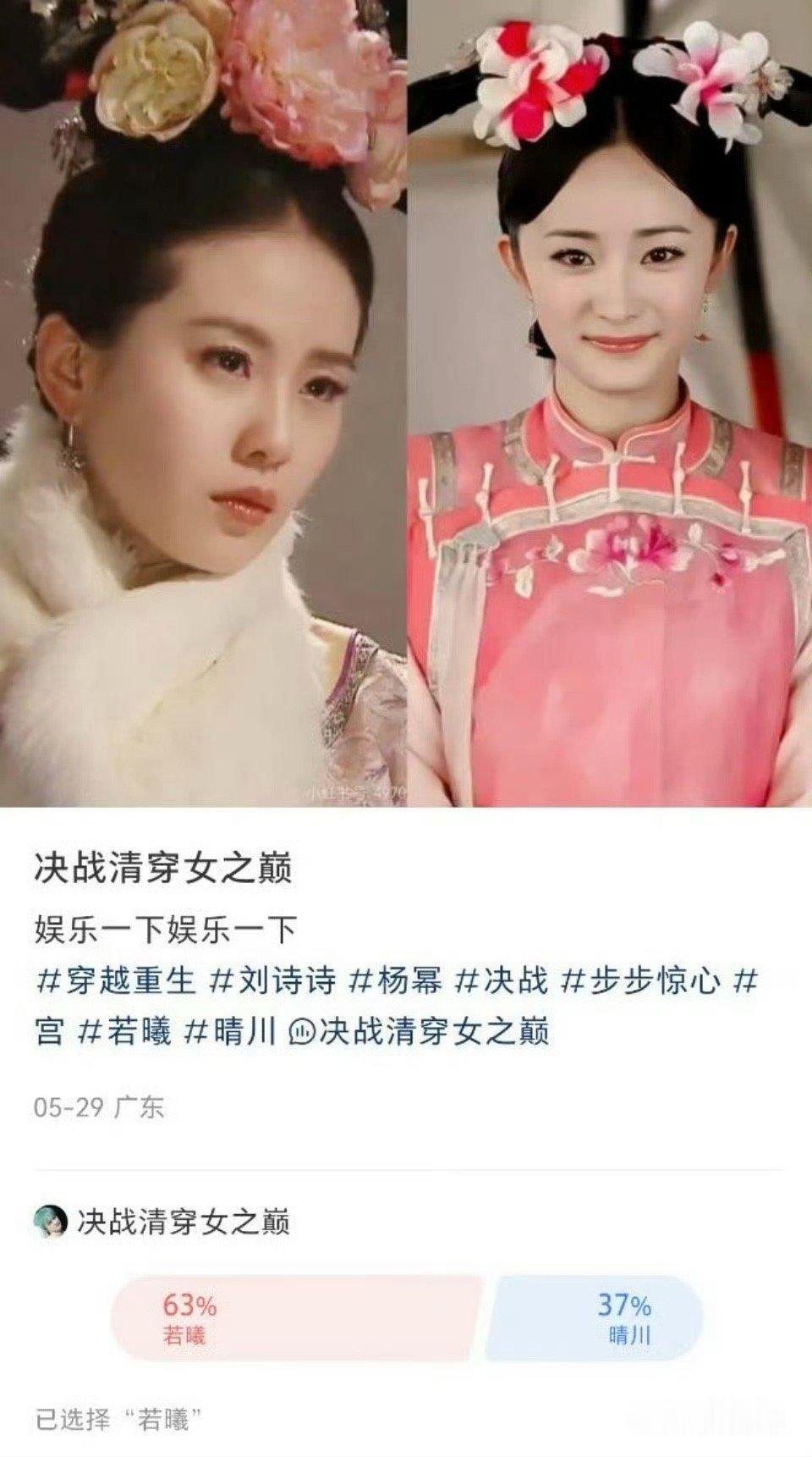 七万的票池刘诗诗若曦在下沉市场直接遥遥领先一姐的若曦是穿女Top了 ​​​