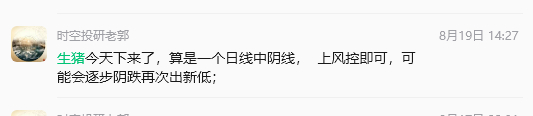 生猪距离前低11530，现在只差60点了；生猪 ​​​