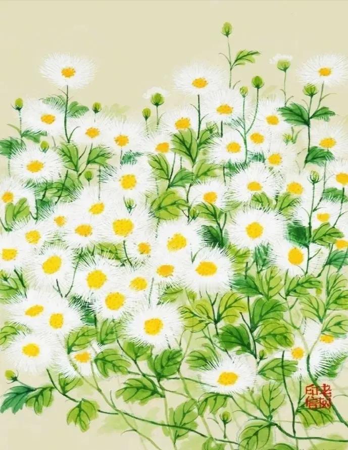 山中菊花开，秋风吹欲狂。
坐想世间事，都是在瞎忙。