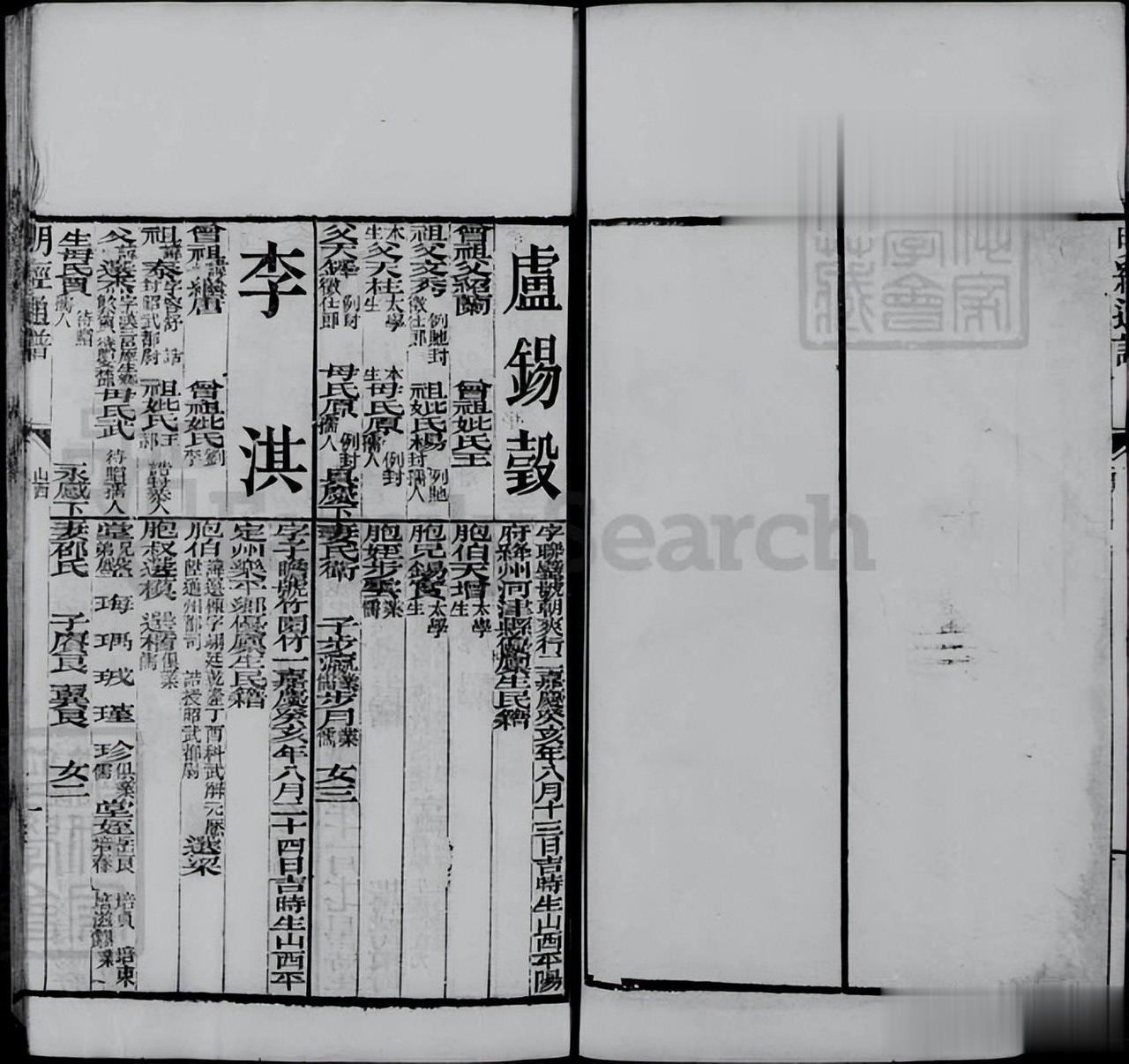 清朝道光已酉科山西籍明经科谱录