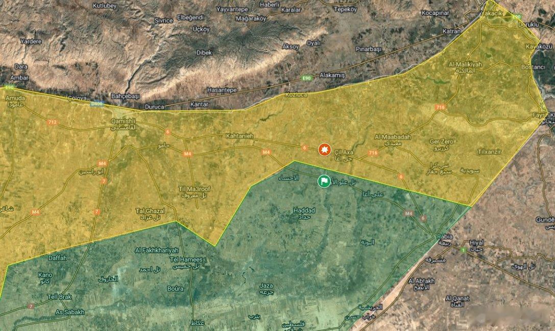 艾因阿拉伯(科巴尼)前线，叙利亚新政权（HTS武装）军队在M4高速公路沿线继续推