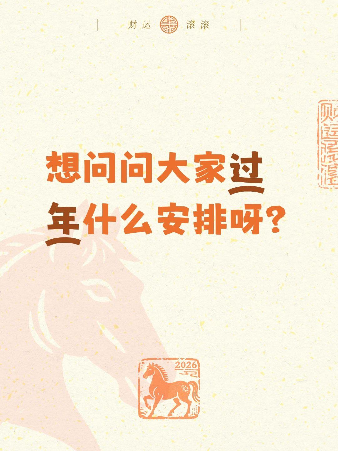 想问问大家过年什么安排呀？