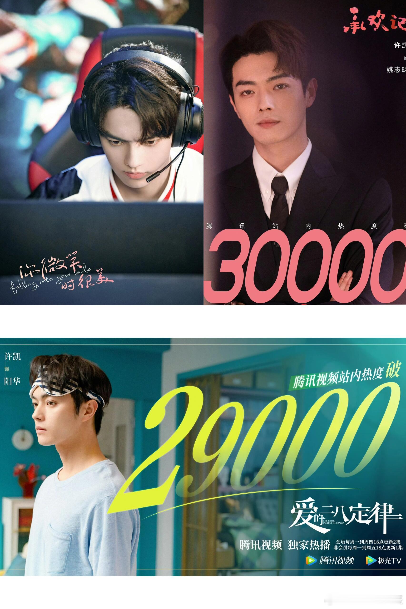 《你微笑时很美》让许凯拿下腾讯wetv全球代言人，《爱的二八定律》首开辟都市剧赛