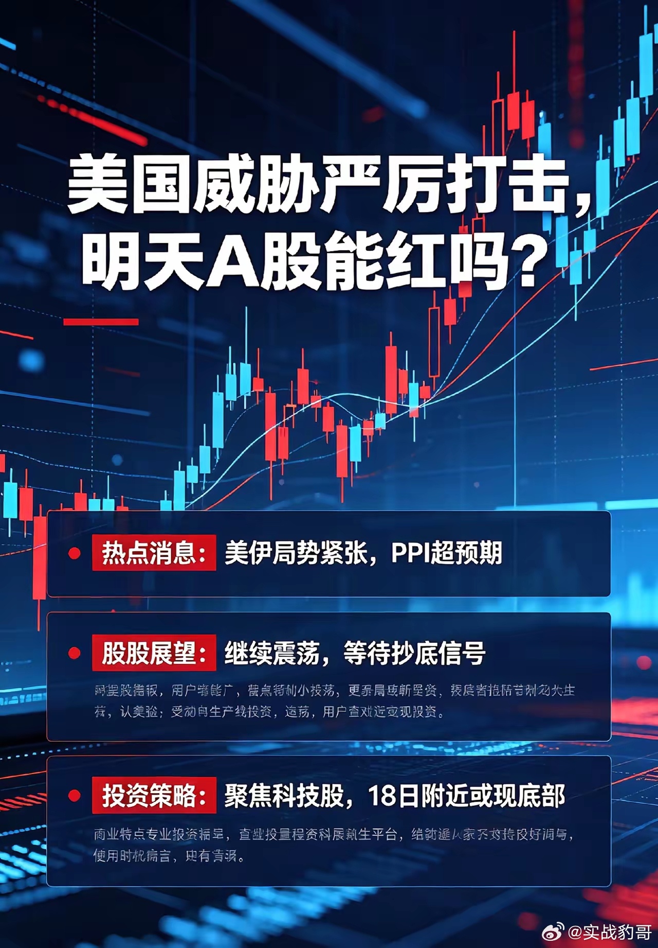 美国威胁今夜严厉打击,纳指涨0.65%,明天A股能红吗？一、热点消息①伊朗回应T