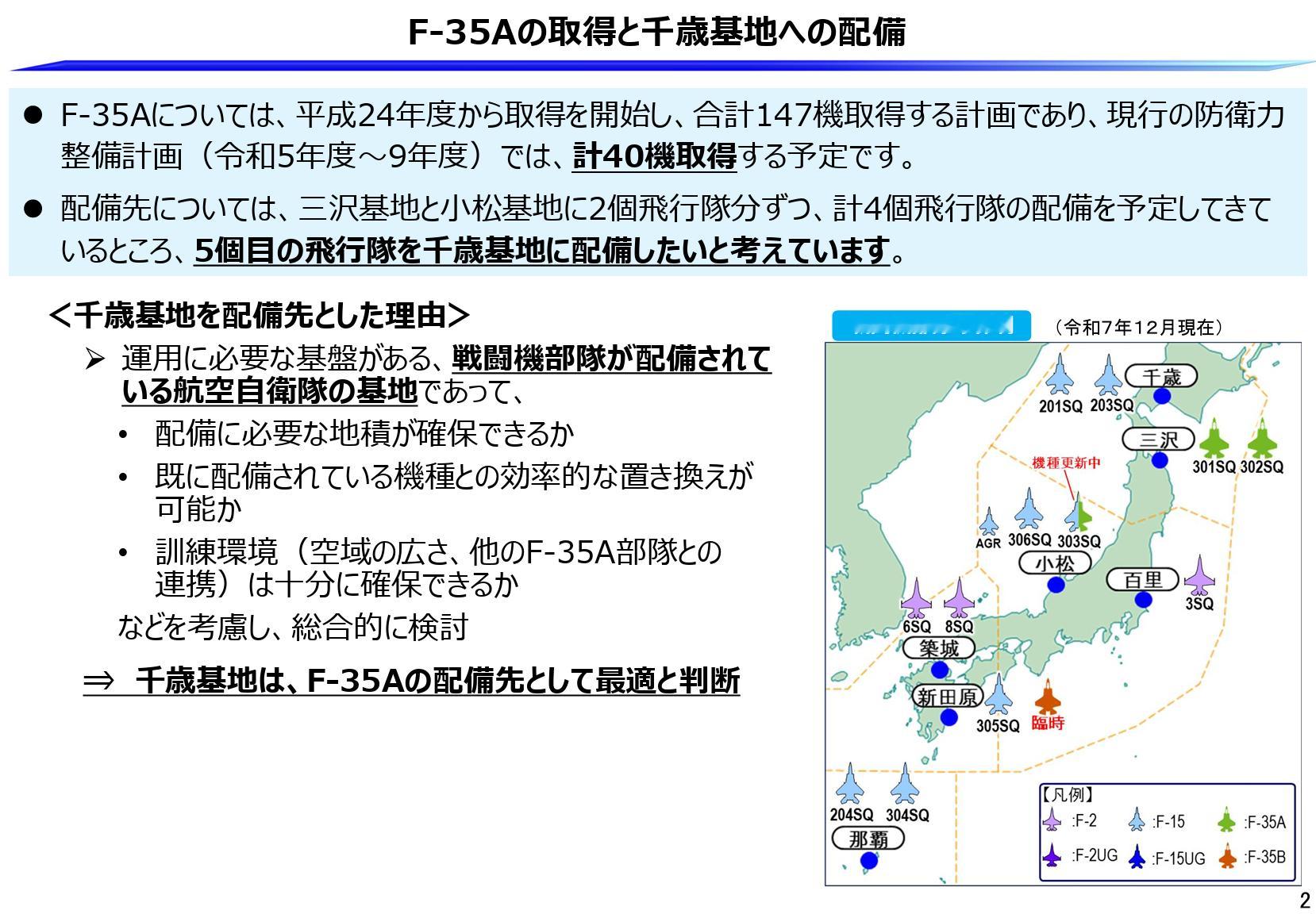 空自第5个F-35A飞行队将部署在千岁基地