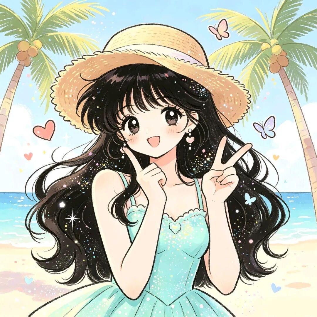 女生头像｜海风一吹，所有烦恼都消散