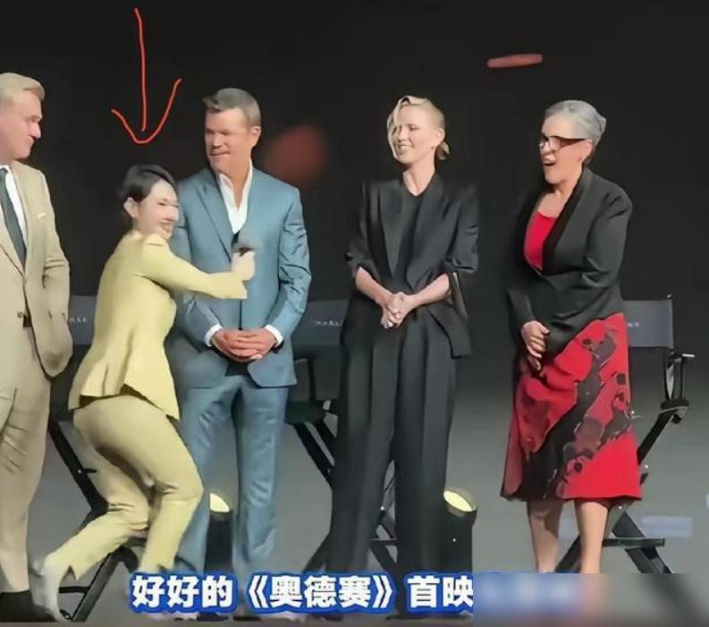 《奥德赛》还没有看，先看见了这乍舌的一幕。

这两天刷到好多人围着诺兰中国首映礼