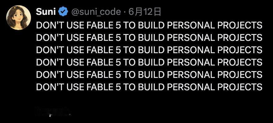 【大炮打蚊子：为什么你不该用 Fable 5 做个人项目】

最近开发者们在热议
