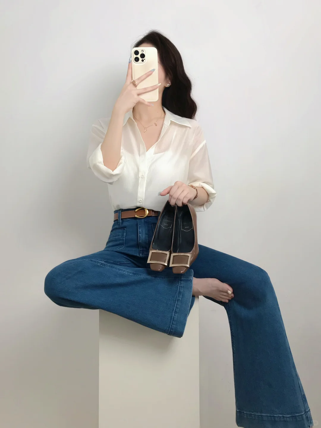 衬衫➕牛仔裤 | 好喜欢这种简单基础的look🍂