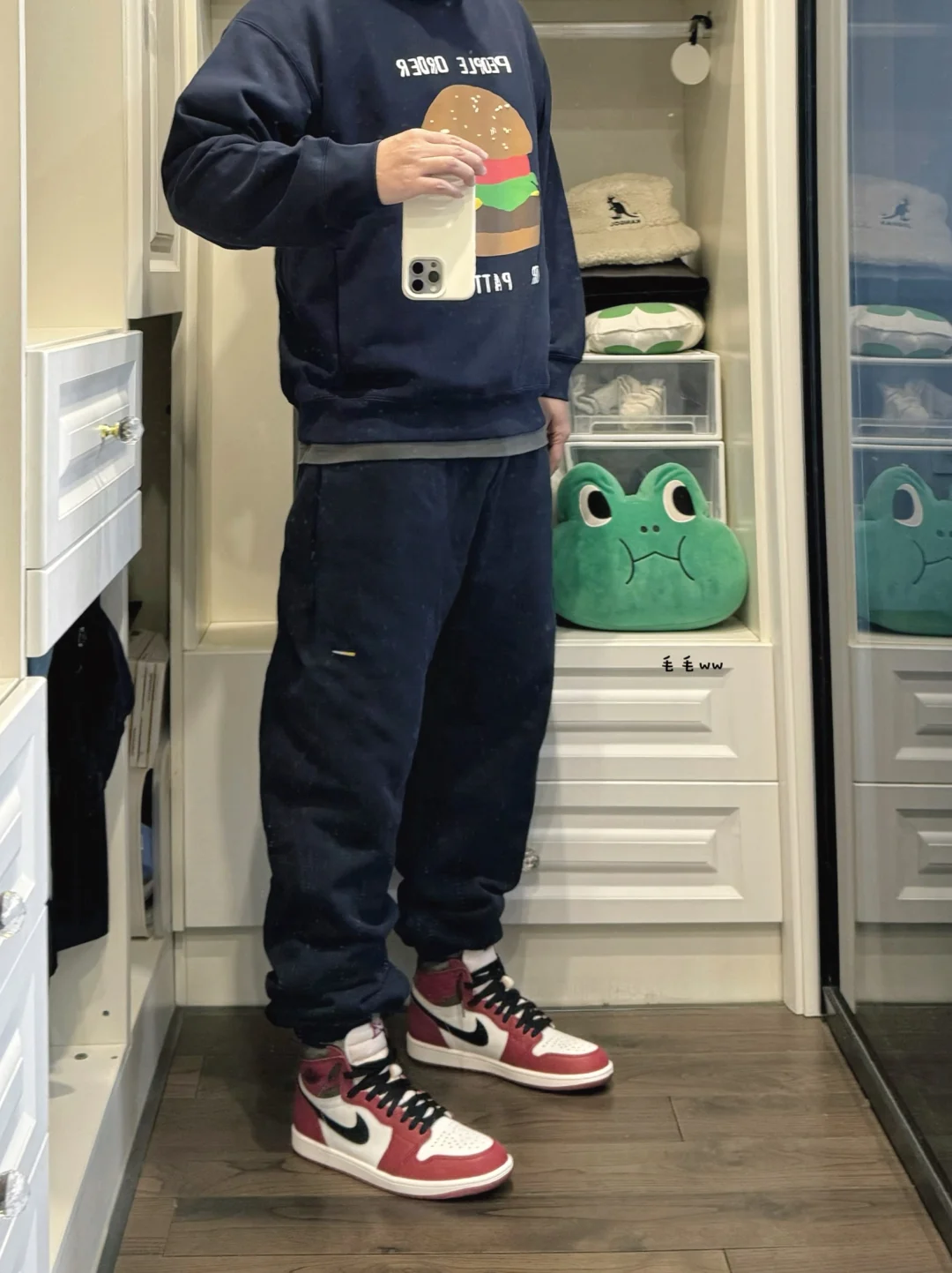 卫衣卫裤｜藏青色穿搭