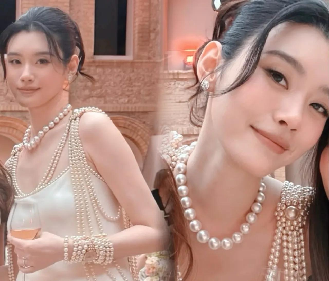 奚梦瑶脖子上的珍珠项链，我给一卖珍珠的朋友看，他看了后大为震惊，直呼这个项链太完