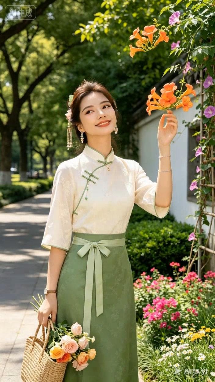 七绝●闻香而至/古韵    

绿化阴凉近壁家，
攀墙附艳粉红花。
清香散发园中