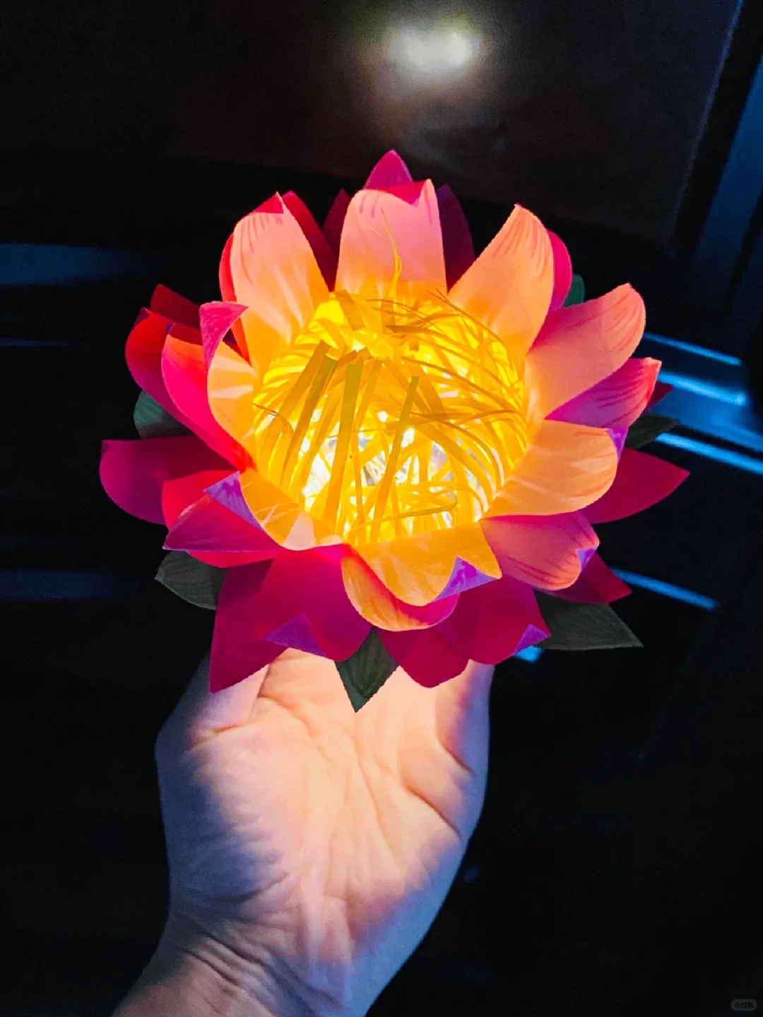 手工荷花灯，美美哒，主页有制作过程视频