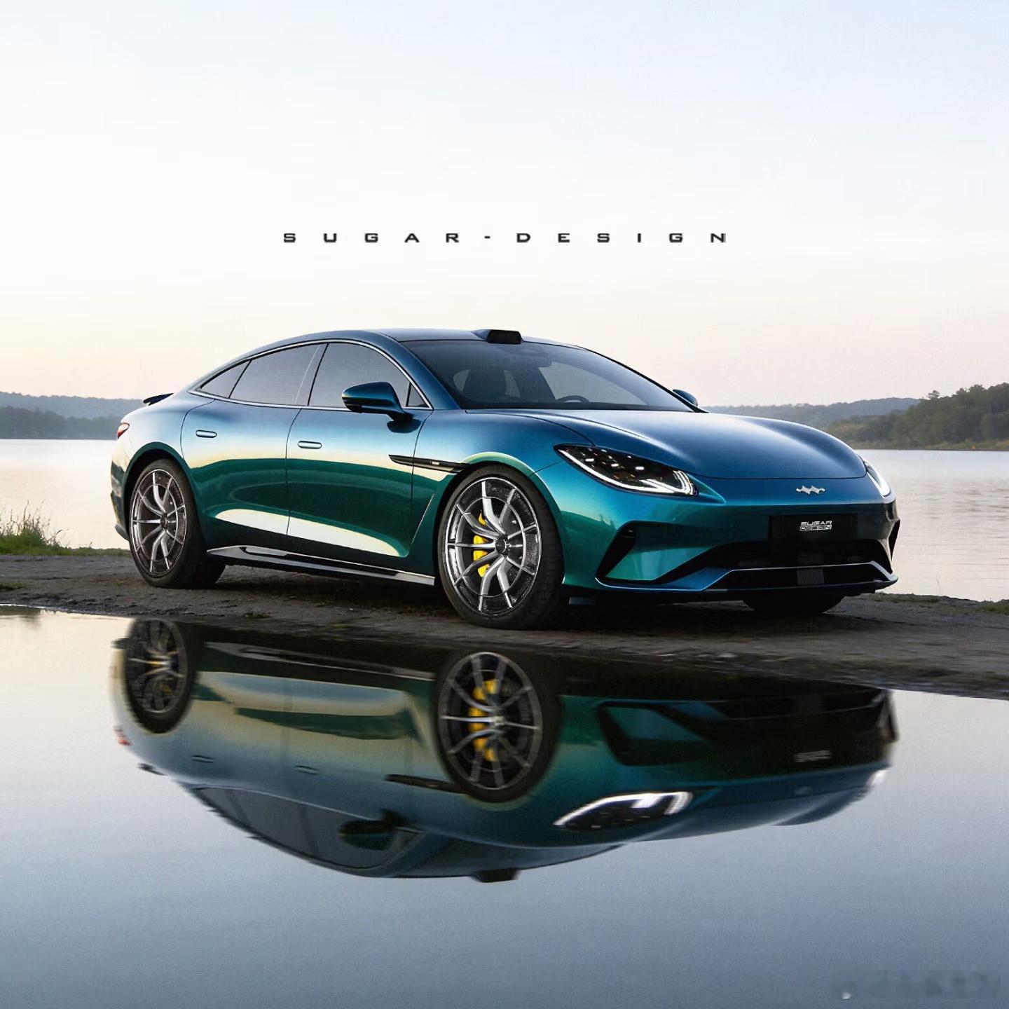 比亚迪方程豹轿跑设计图，这颜值是不是和小米su7有的一拼？ 