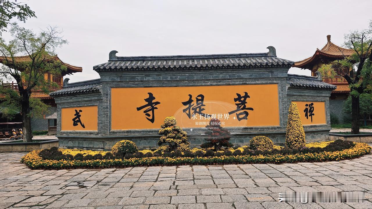 我是从古城东门进去的，顺着青石板路走没多远，就撞见了这座藏在喧嚣里的菩提寺。说真