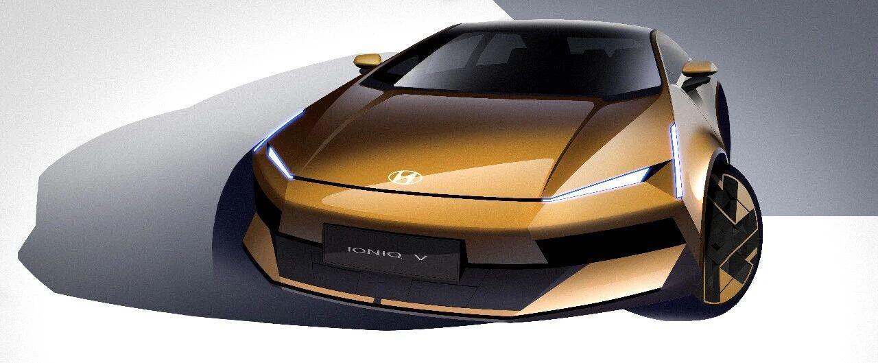 设计手稿真带劲草图很有兰博基尼的韵味现代艾尼氪V——IONIQ VENUS（艾尼