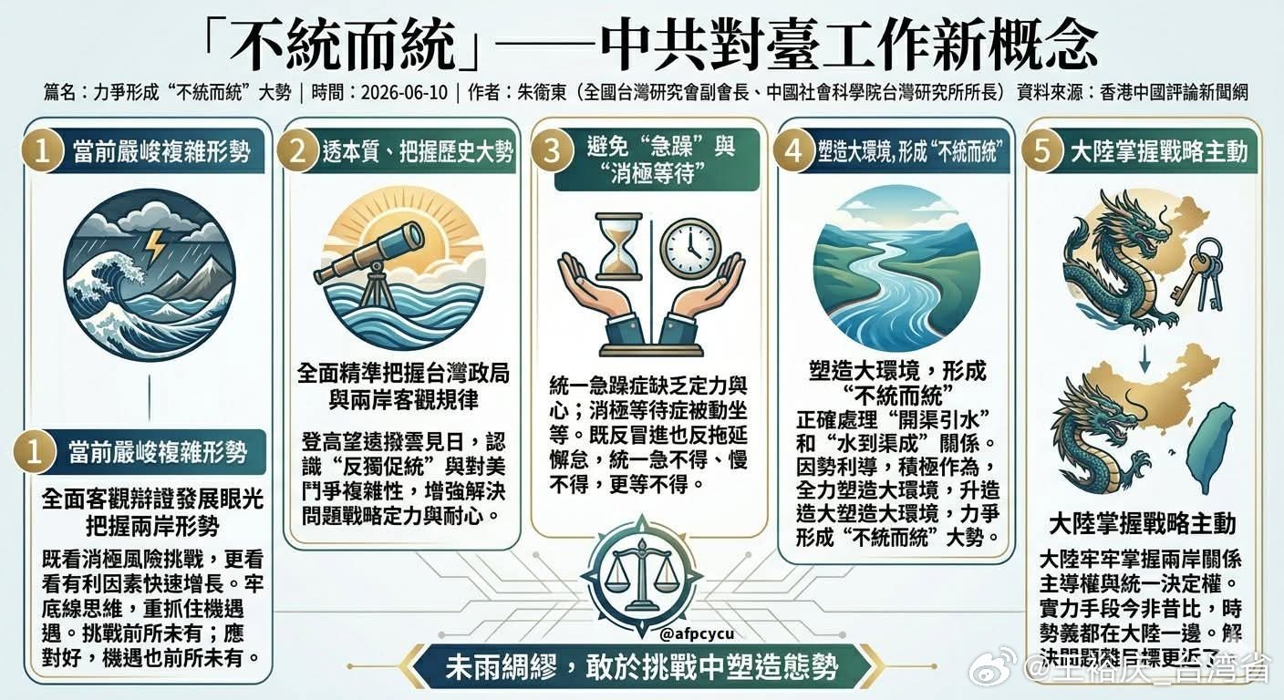 不统而统？说白了就是拖。。 从1949年的积极解放，再到阶段性要求统一承诺，到现