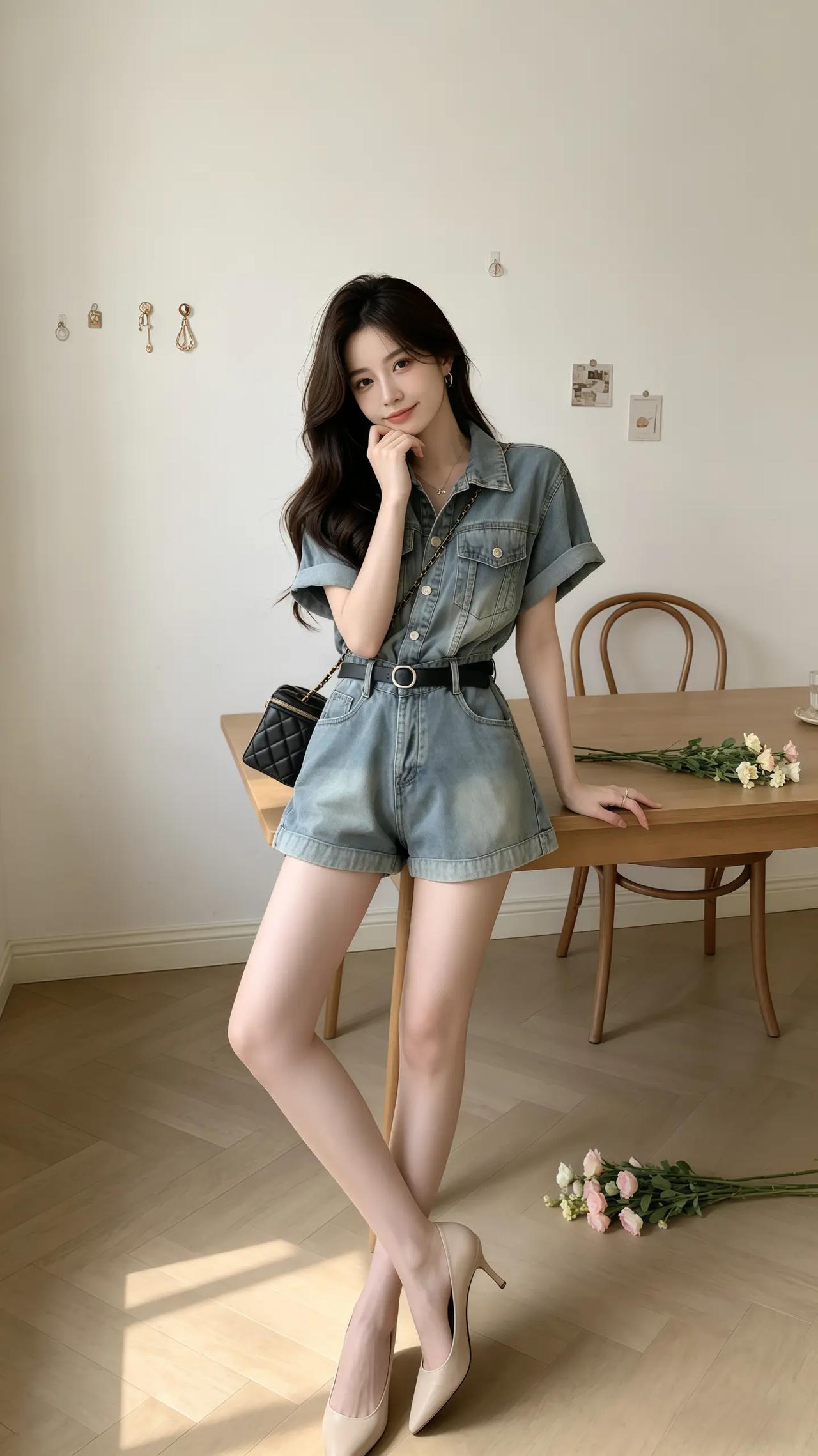 牛仔裙穿搭 理想女友穿搭 少女感夏日穿搭 夏日氛围感气质穿搭