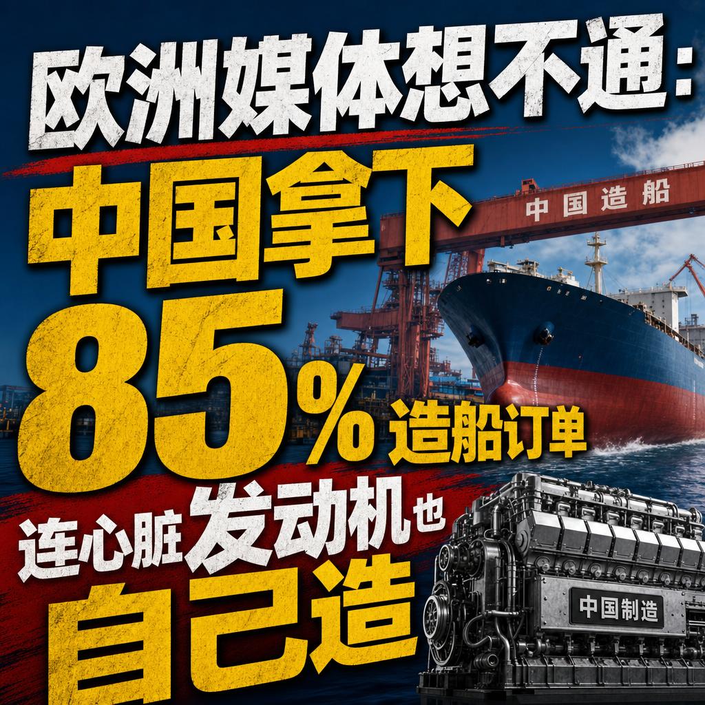 欧洲媒体最近集体犯嘀咕：世界造船的盘子，怎么就被中国一口吞下了八成五？
数据确实