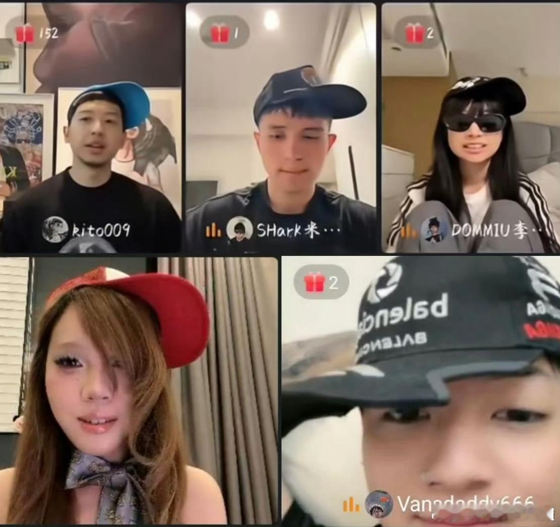 严浩翔万妮达下狗战队团魂这一块们下狗队带出来的兵就是不一样哈～全员斜戴鸭舌帽的样