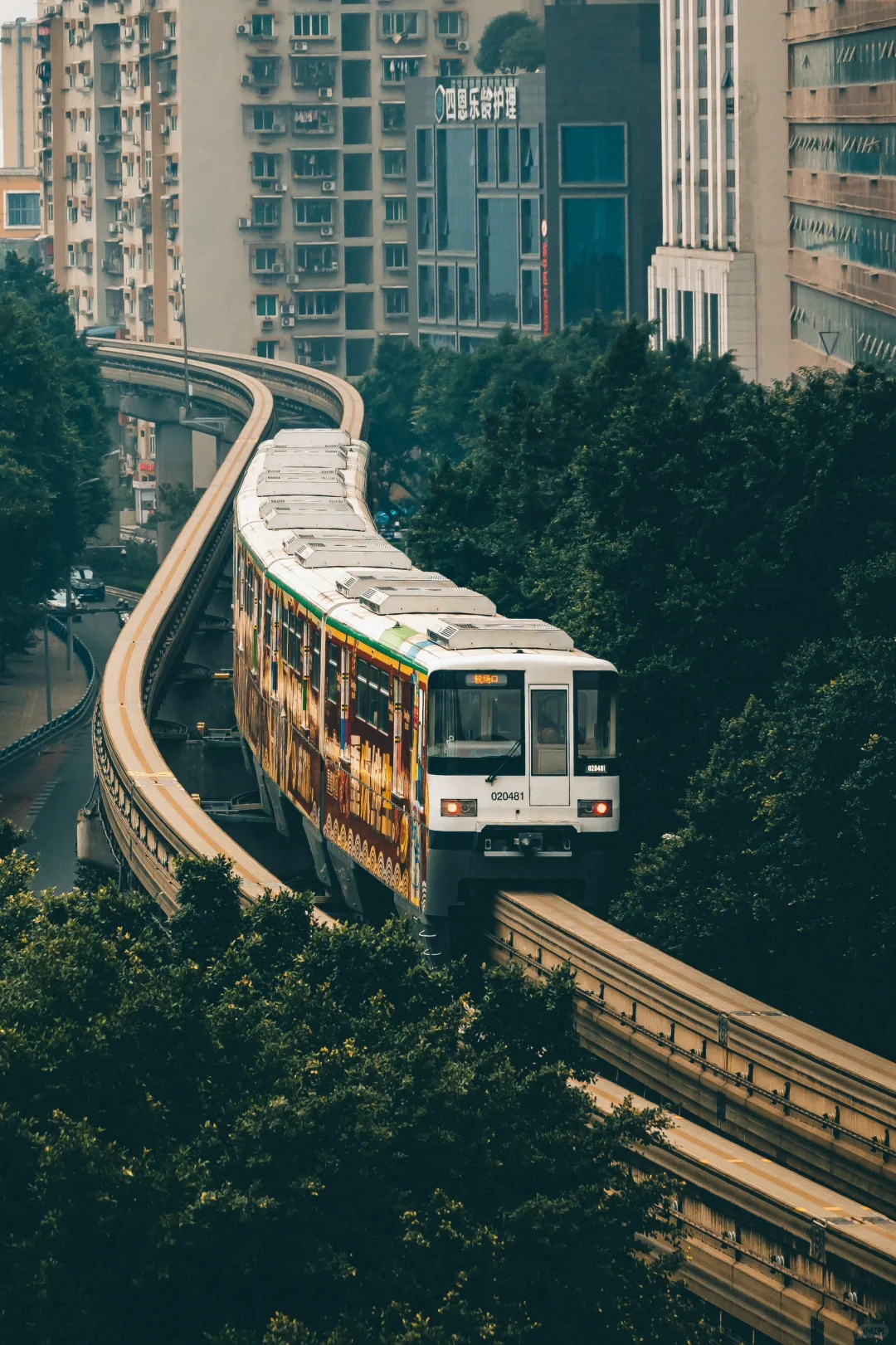 相比李子坝站，我更喜欢在曾家岩站拍🚄列车～