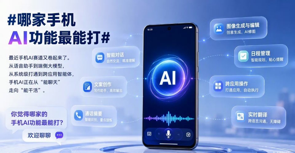 科技佳ZHJ哪家手机AI功能最能打手机AI赛道最近也开始卷起来了，苹果国行版确定