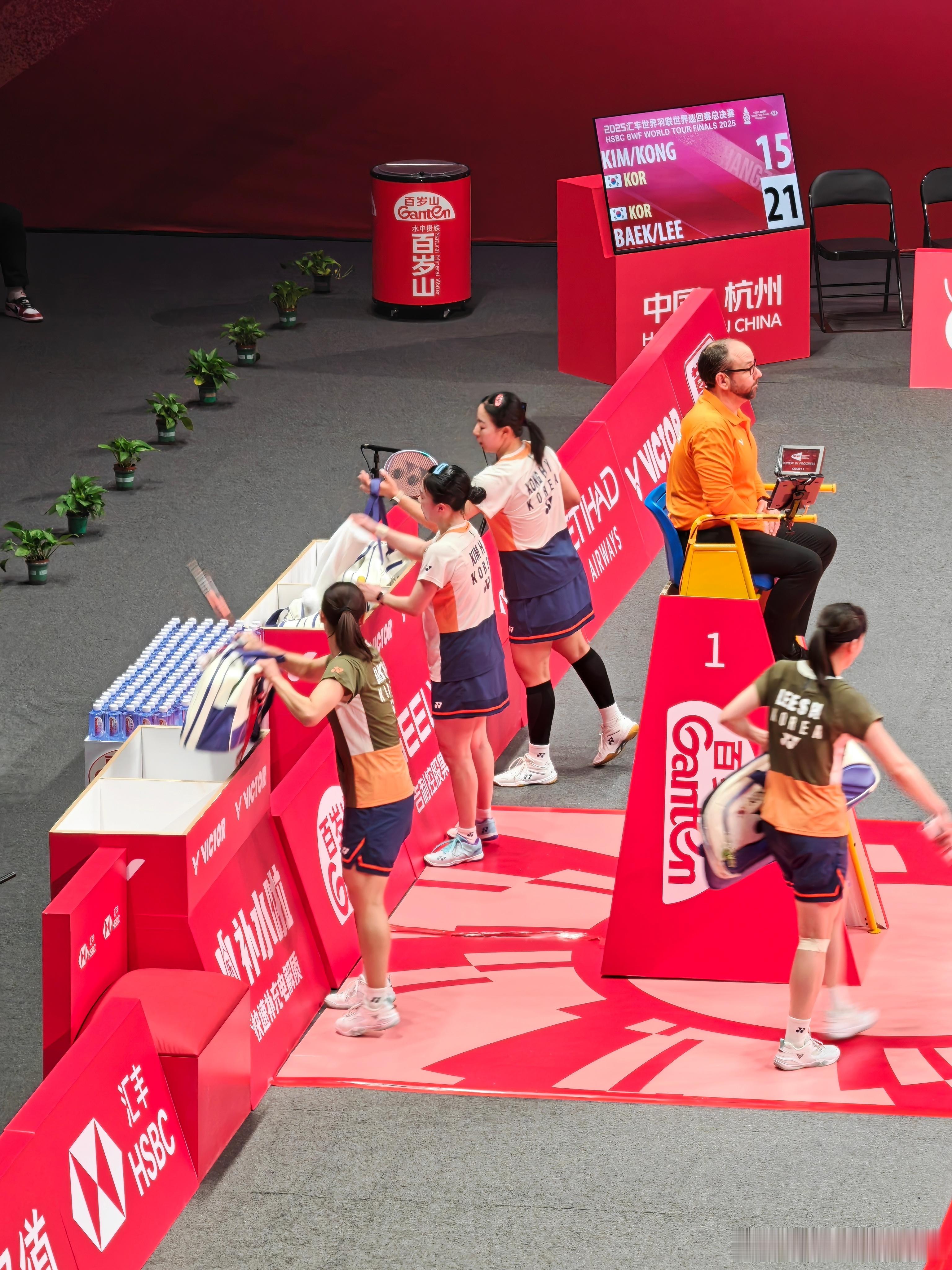 白荷娜/李绍希🇰🇷 21-15 🇰🇷金慧贞/孔熙容决胜杭州胜利在握202