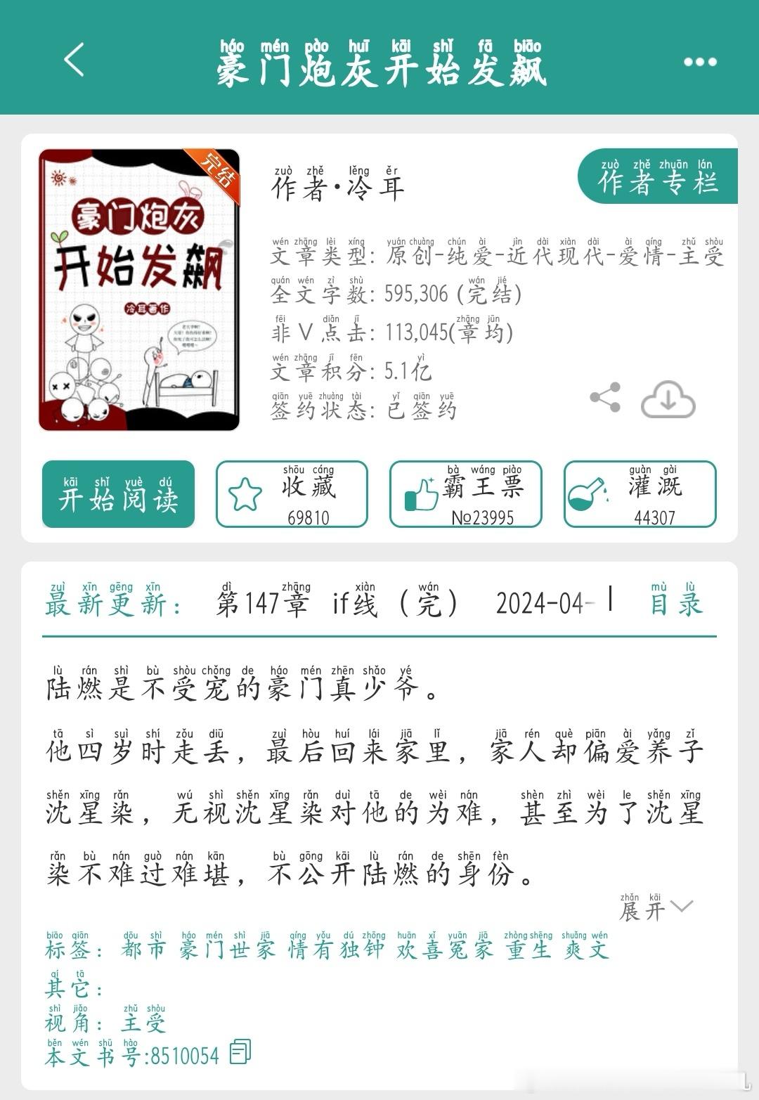 《豪门炮灰开始发飙》作者：冷耳推荐指数：⭐⭐⭐⭐⭐ 