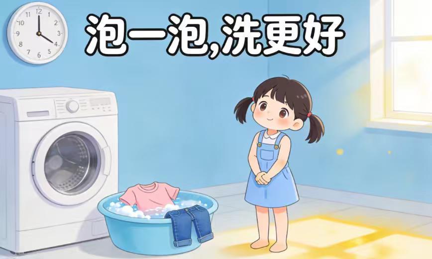 洗衣液需要反应时间！别再直接把洗衣液倒进洗衣机了，难怪衣服总是洗不干净
> 倒洗