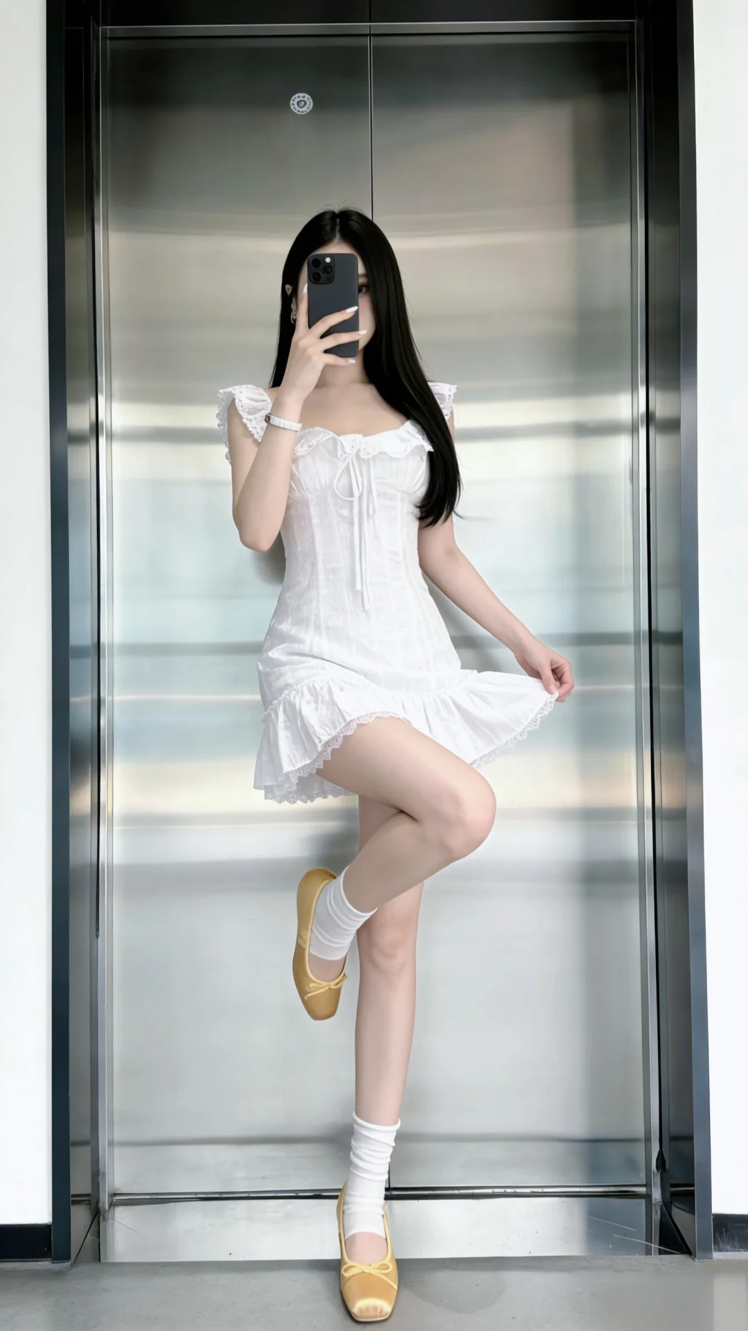 真的有被这条白裙子美哭！