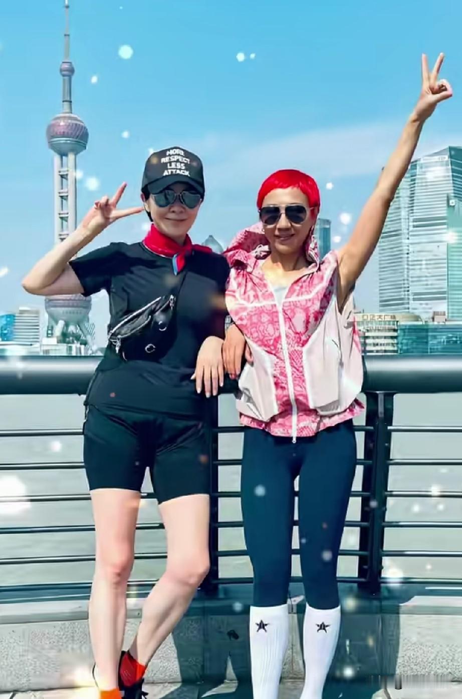 刘嘉玲弟媳妇的这个红头发，真的够耀眼的。
 
刘嘉玲的弟媳Laura。性格张扬洒